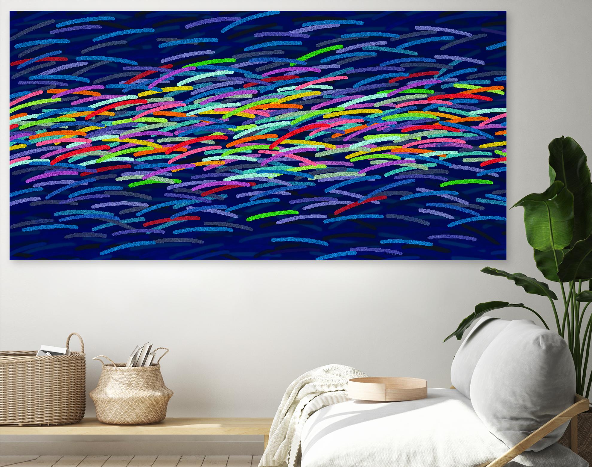 INNER REALITY - bleu foncé by Celine Cimon on GIANT ART - blue abstract canadian