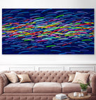 INNER REALITY - bleu foncé by Celine Cimon on GIANT ART - blue abstract canadian