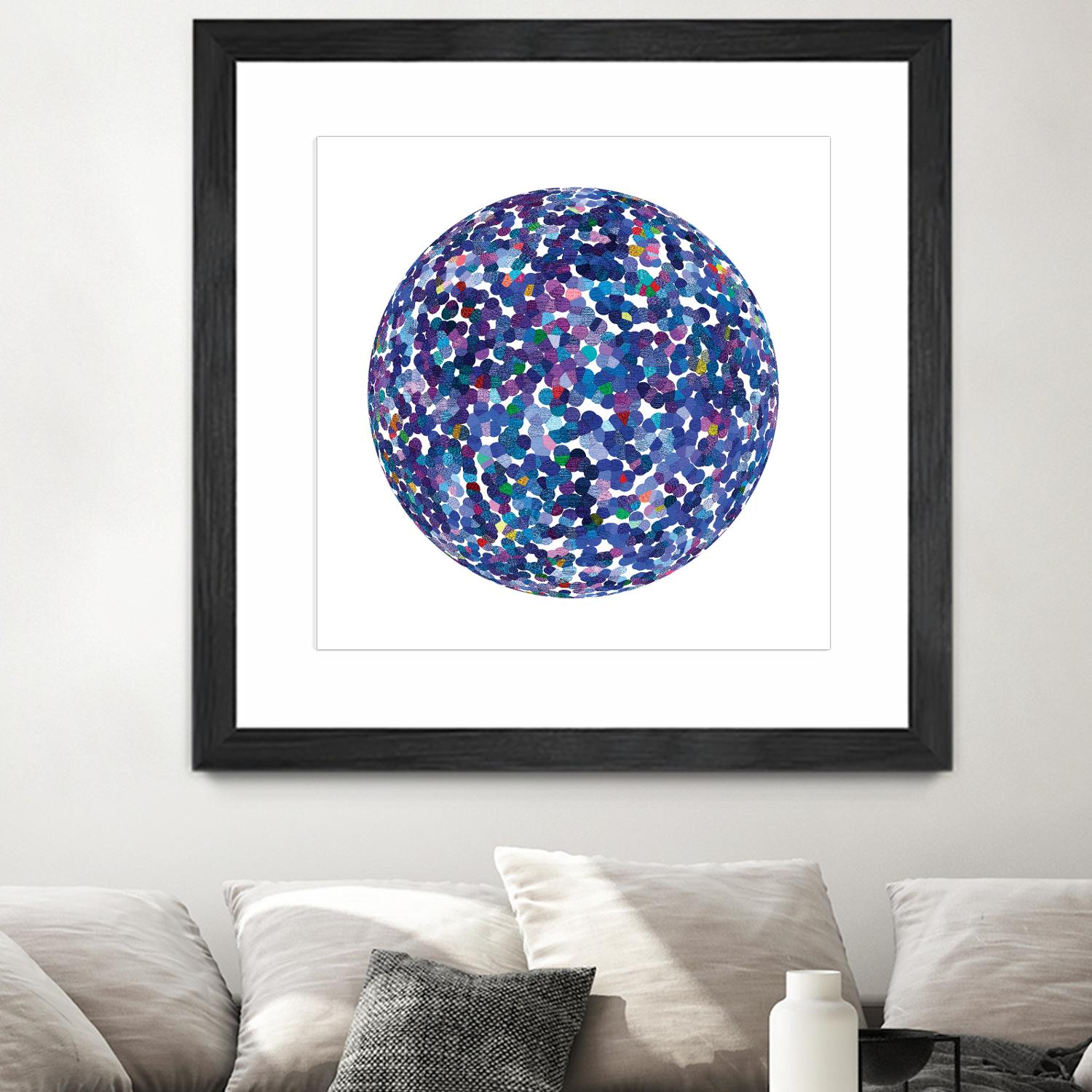 ROND - bleu by Celine Cimon on GIANT ART - blue abstract canadian artist