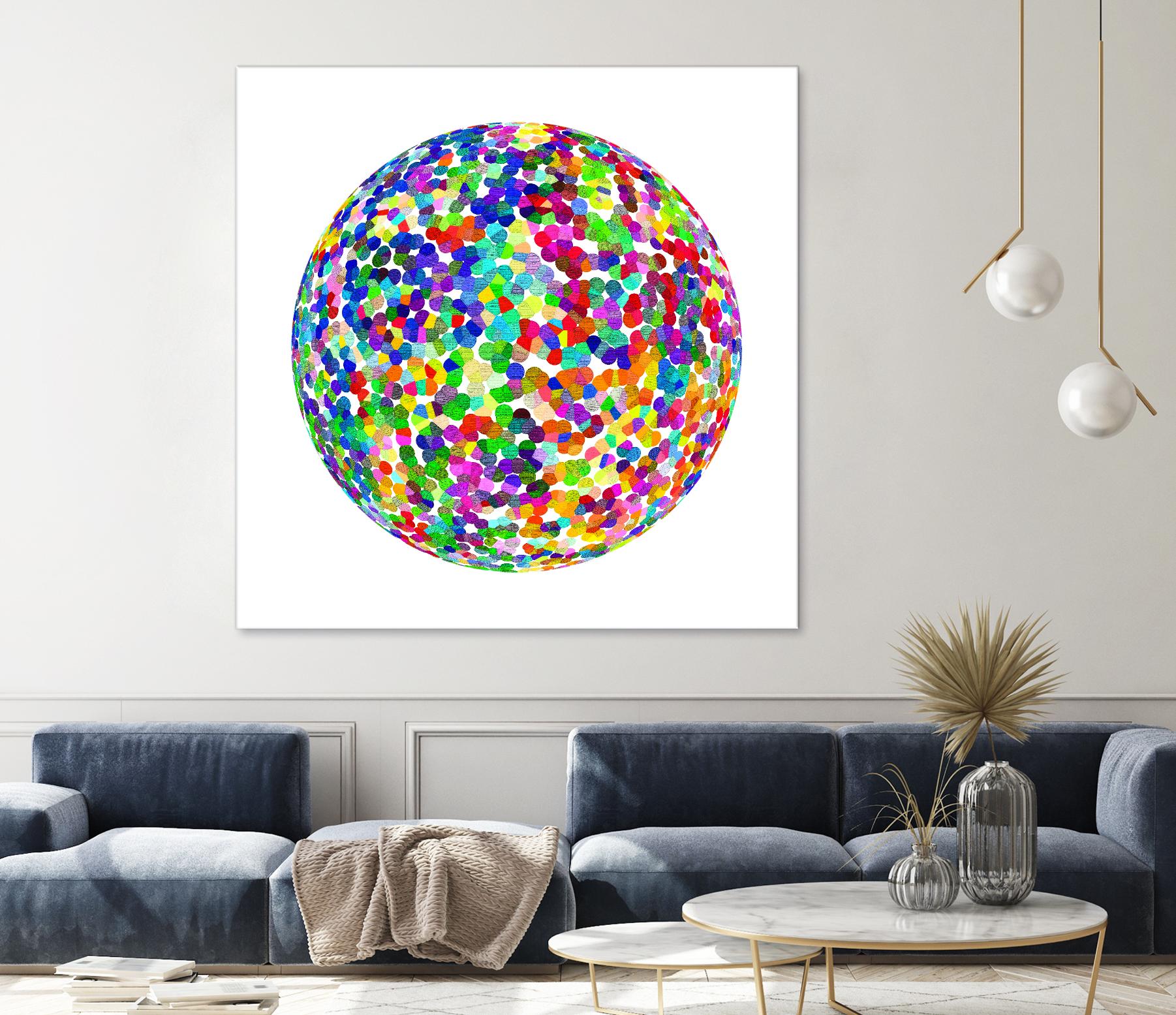 ROND - original by Celine Cimon on GIANT ART - blue abstract canadian