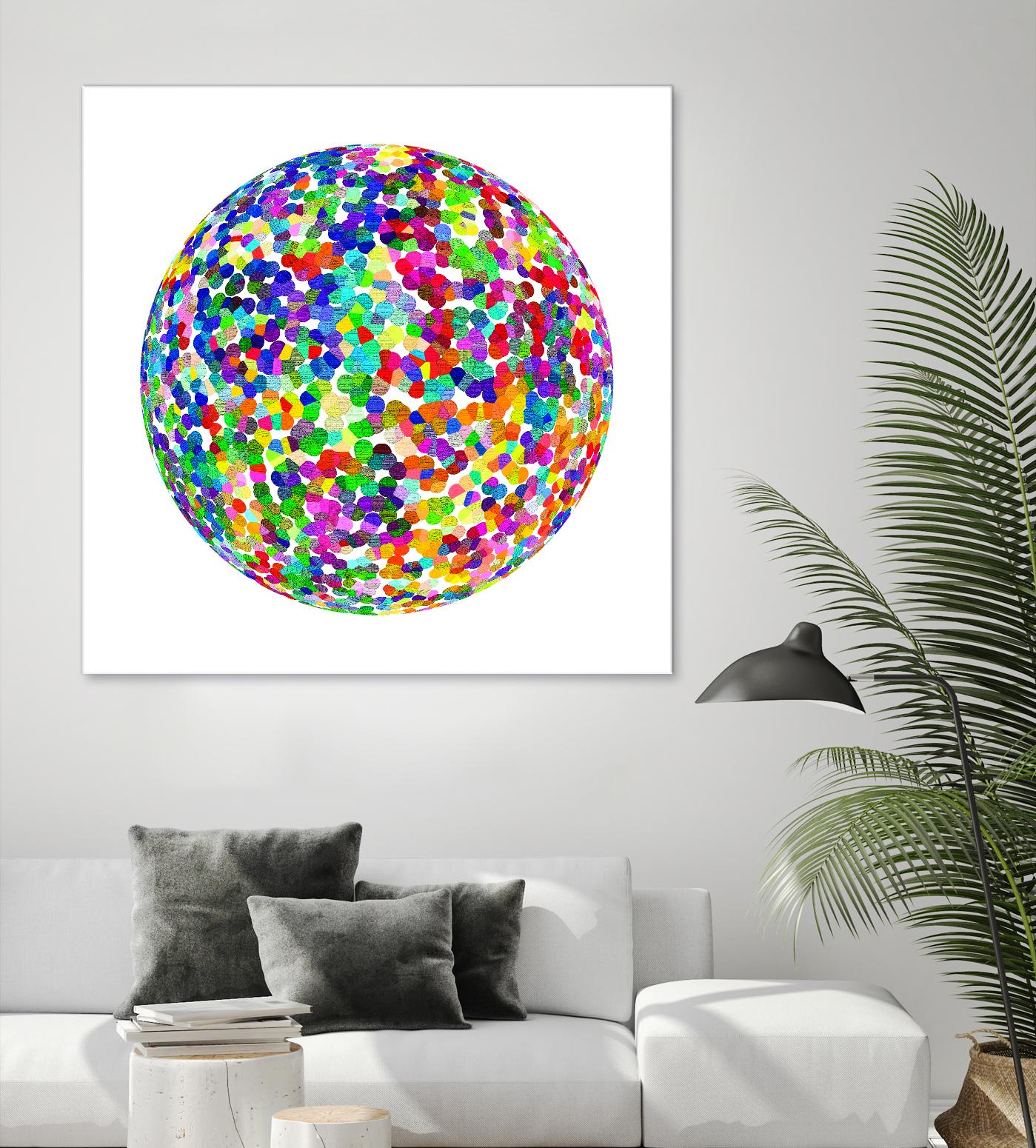 ROND - original by Celine Cimon on GIANT ART - blue abstract canadian
