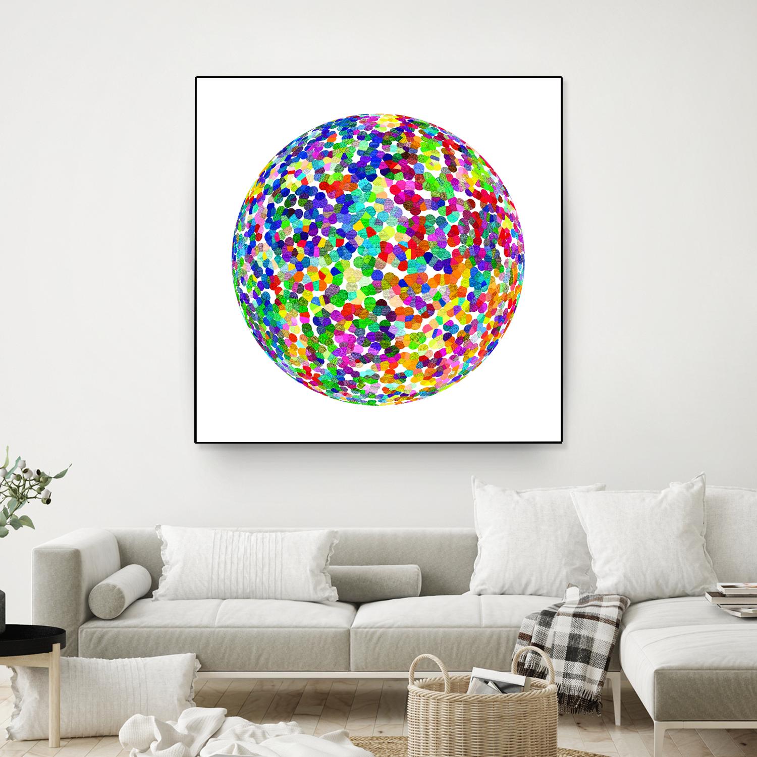 ROND - original by Celine Cimon on GIANT ART - blue abstract canadian