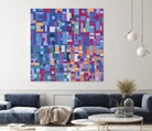 IN STAGE - bleu by Celine Cimon on GIANT ART - blue abstract canadian