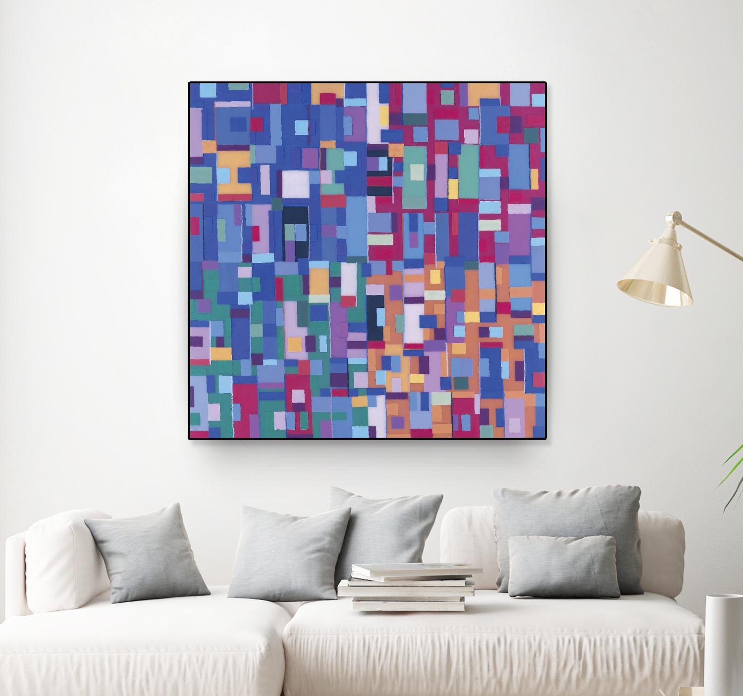 IN STAGE - bleu by Celine Cimon on GIANT ART - blue abstract canadian