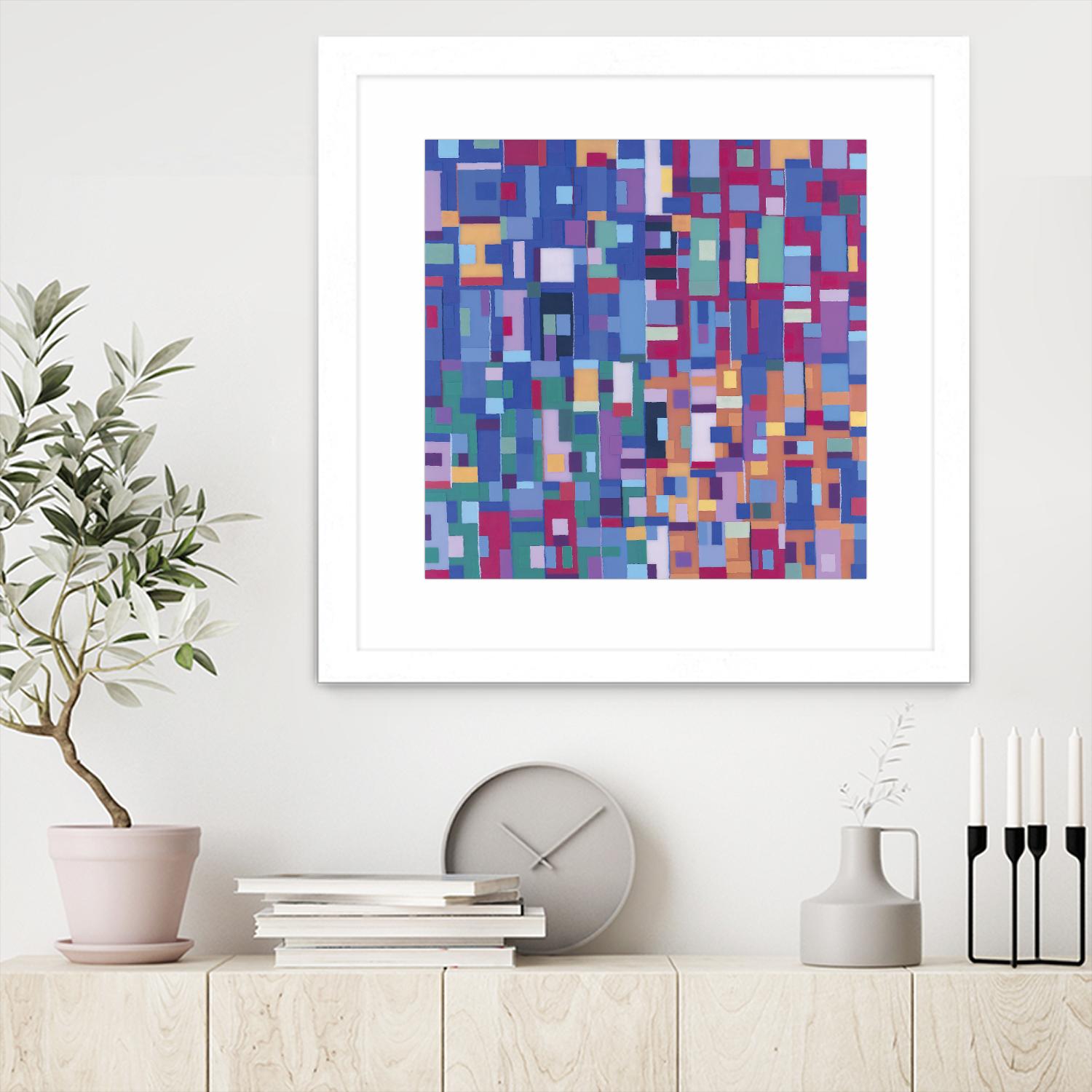 IN STAGE - bleu by Celine Cimon on GIANT ART - blue abstract canadian