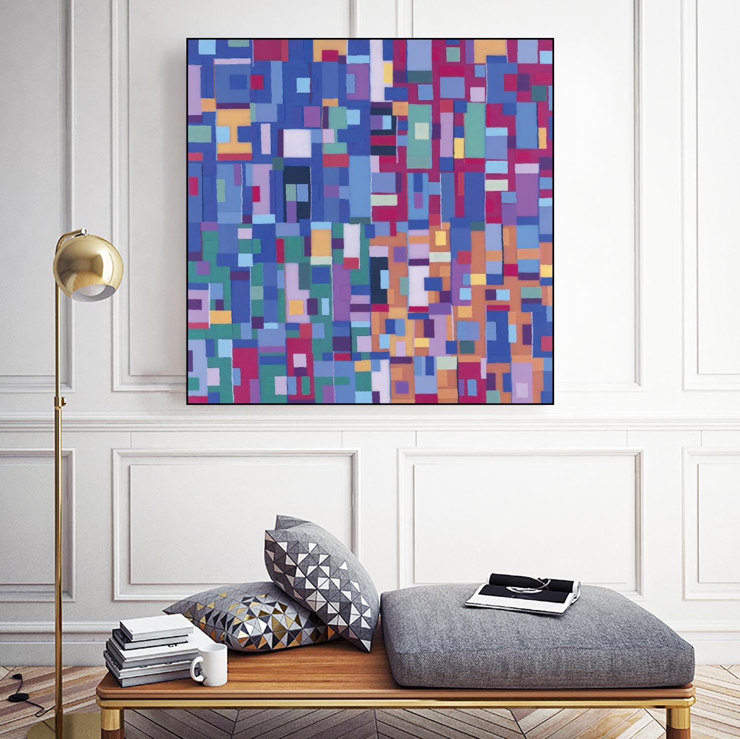 IN STAGE - bleu by Celine Cimon on GIANT ART - blue abstract canadian
