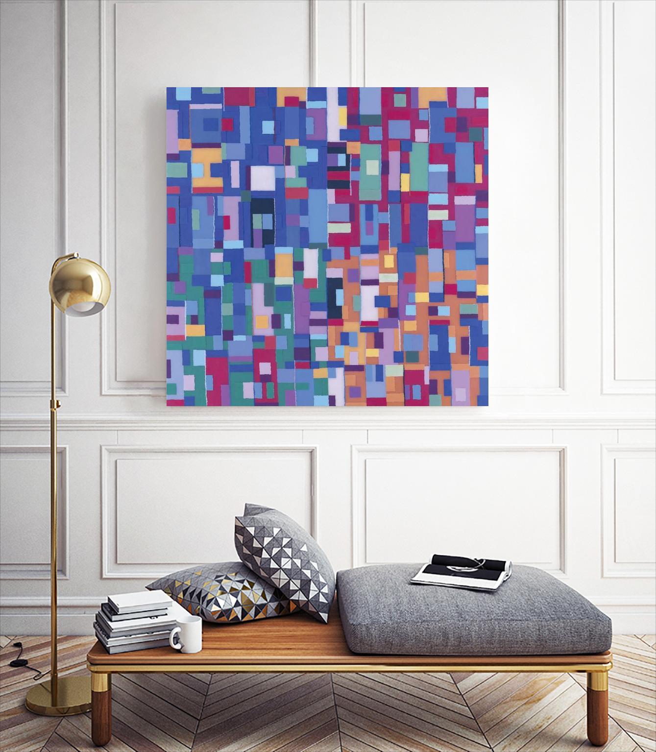 IN STAGE - bleu by Celine Cimon on GIANT ART - blue abstract canadian
