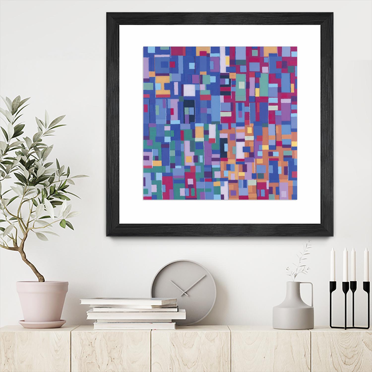 IN STAGE - bleu by Celine Cimon on GIANT ART - blue abstract canadian