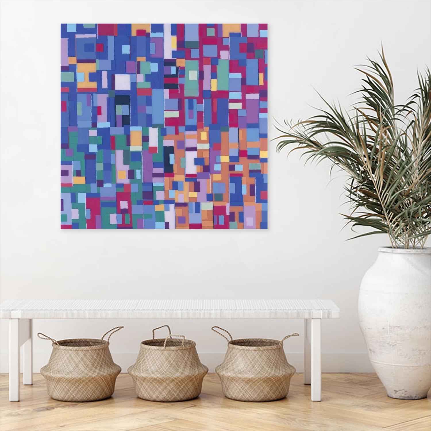 IN STAGE - bleu by Celine Cimon on GIANT ART - blue abstract canadian