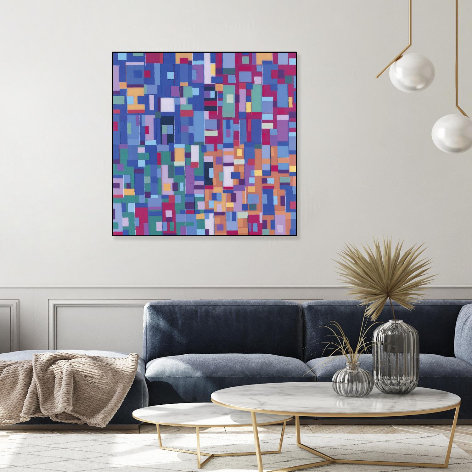 IN STAGE - bleu by Celine Cimon on GIANT ART - blue abstract canadian
