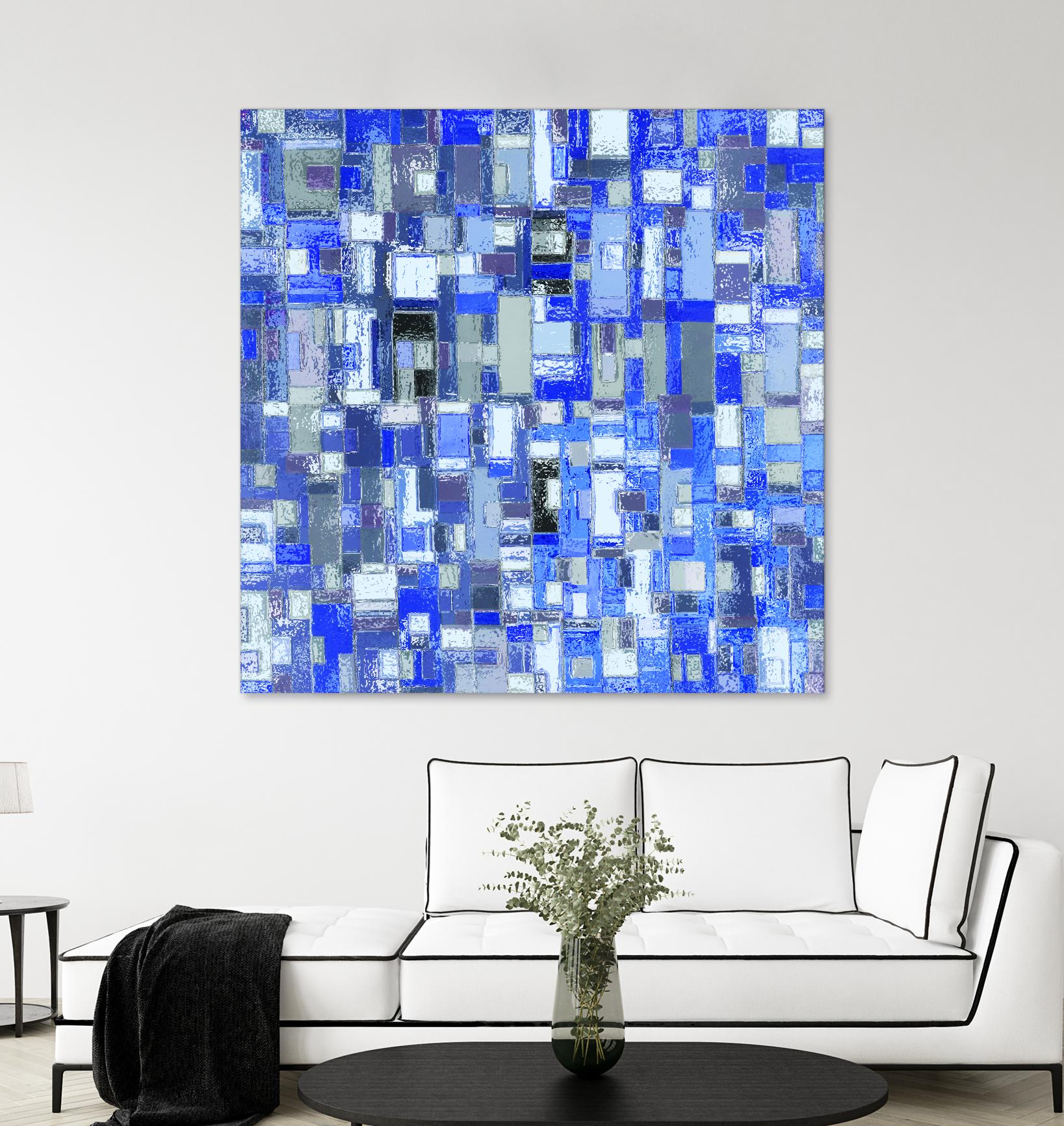 IN STAGE - chrome bleu by Celine Cimon on GIANT ART - blue abstract canadian artist