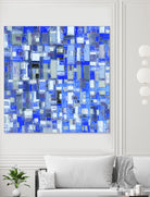 IN STAGE - chrome bleu by Celine Cimon on GIANT ART - blue abstract canadian artist
