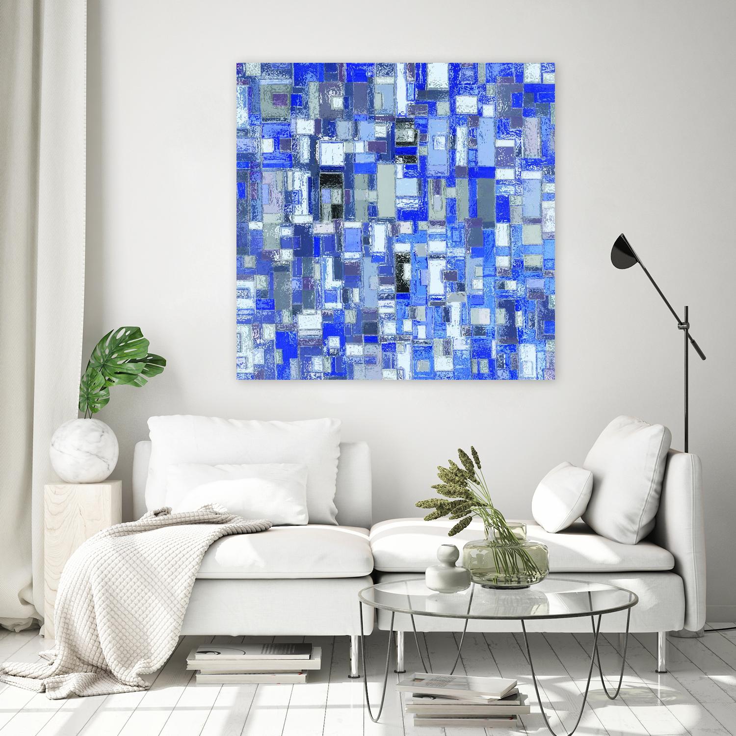 IN STAGE - chrome bleu by Celine Cimon on GIANT ART - blue abstract canadian artist