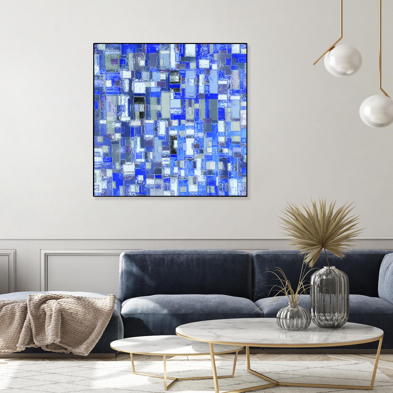 IN STAGE - chrome bleu by Celine Cimon on GIANT ART - blue abstract canadian artist
