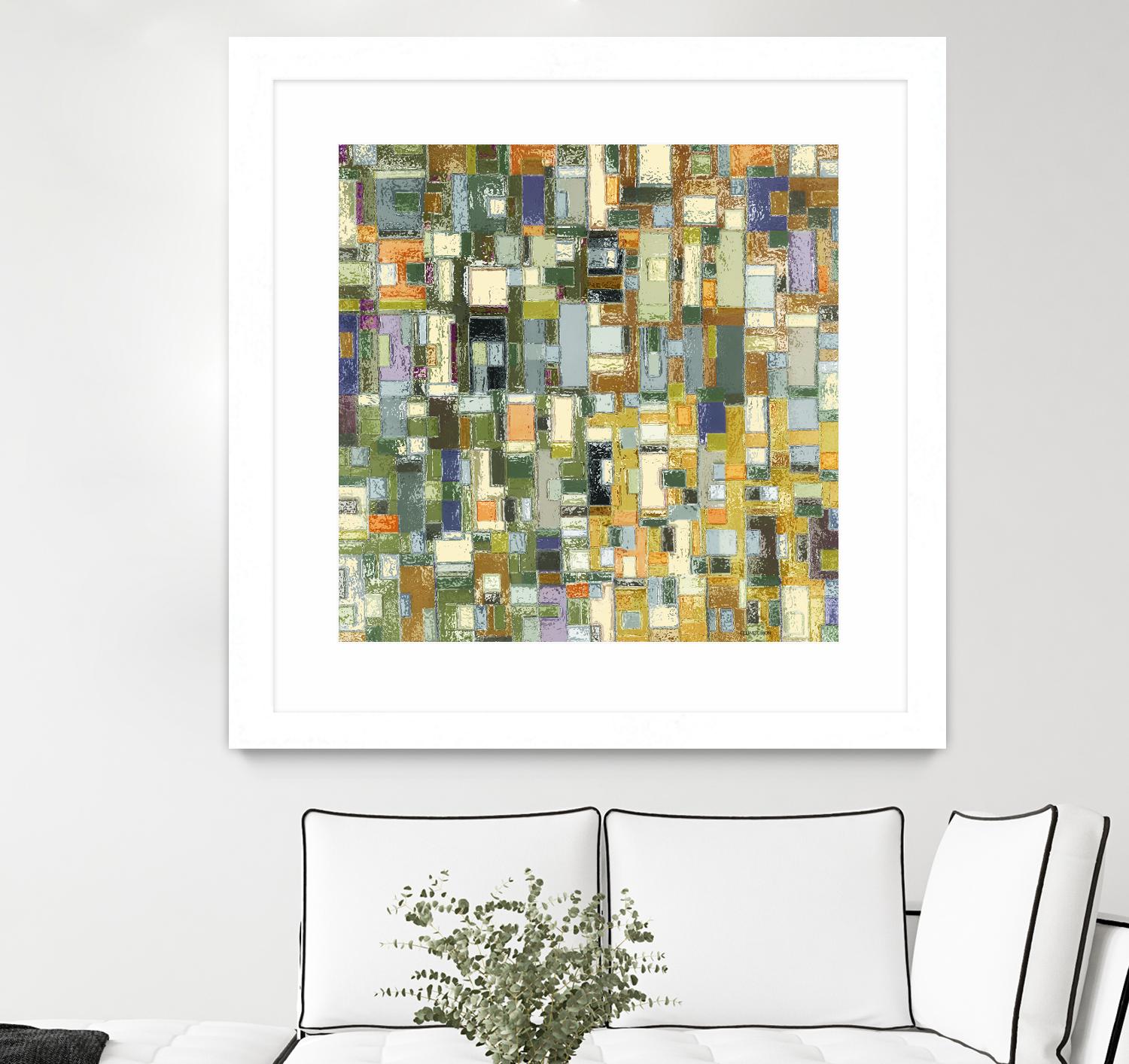 IN STAGE - chrome beige by Celine Cimon on GIANT ART - yellow abstract canadian