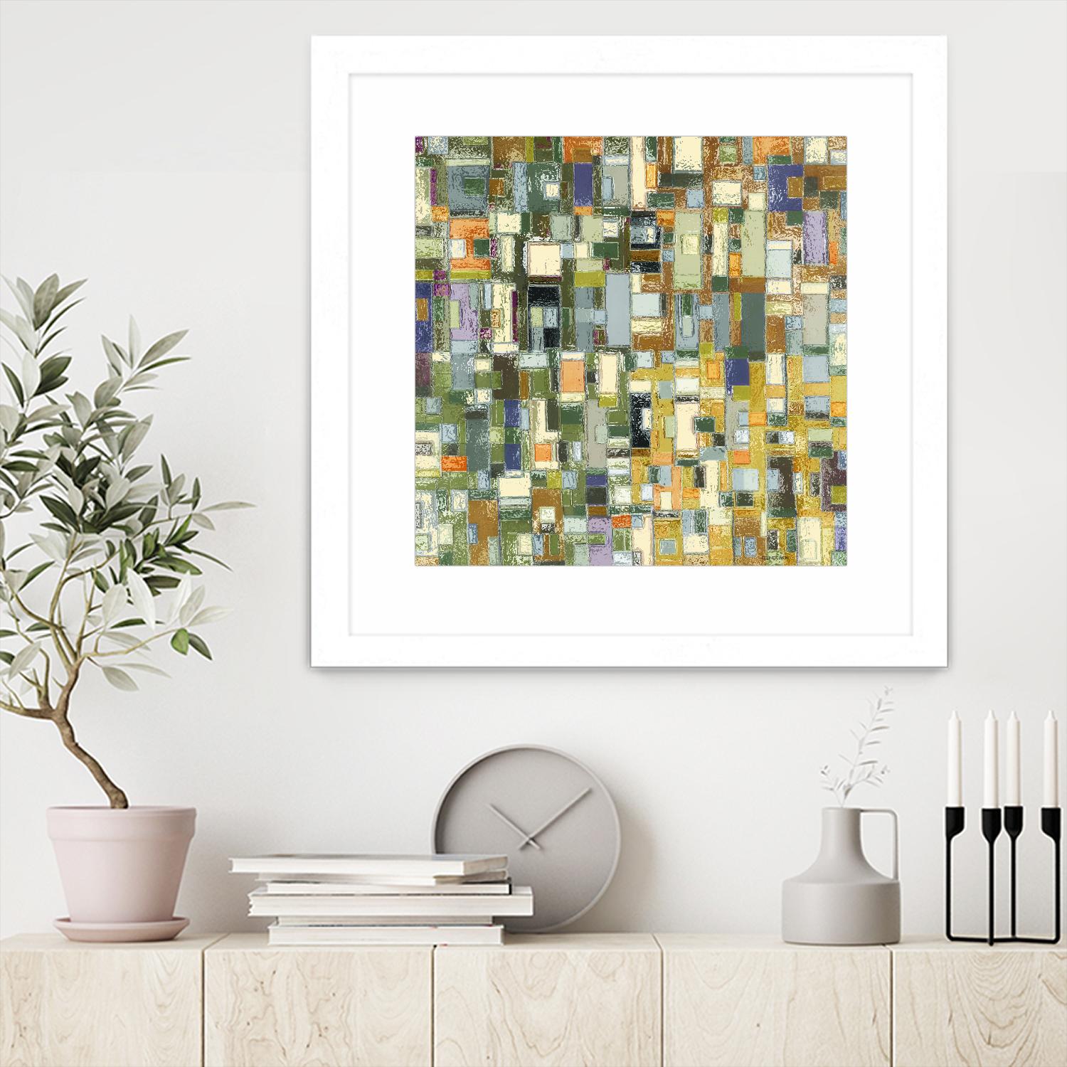 IN STAGE - chrome beige by Celine Cimon on GIANT ART - yellow abstract canadian