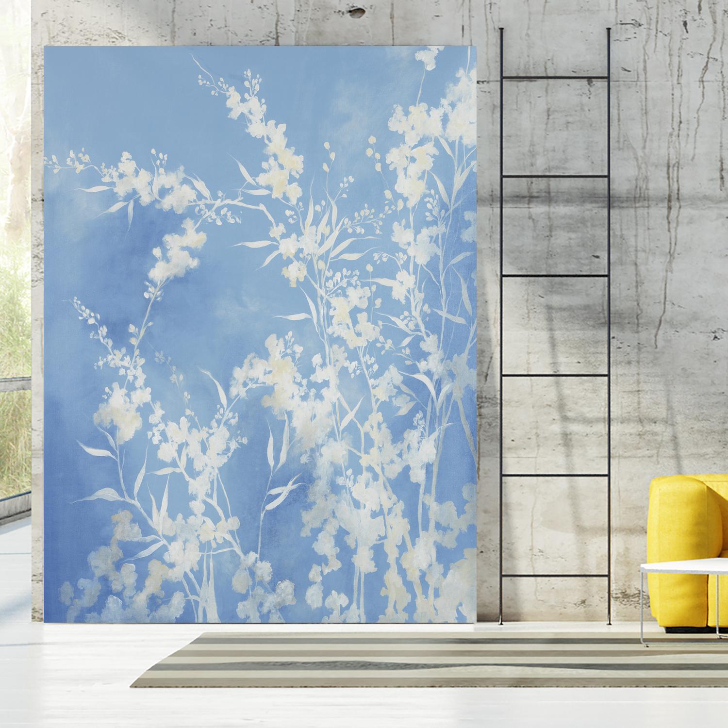 Prideful Petals by Daleno Art on GIANT ART - blue botanical leafs