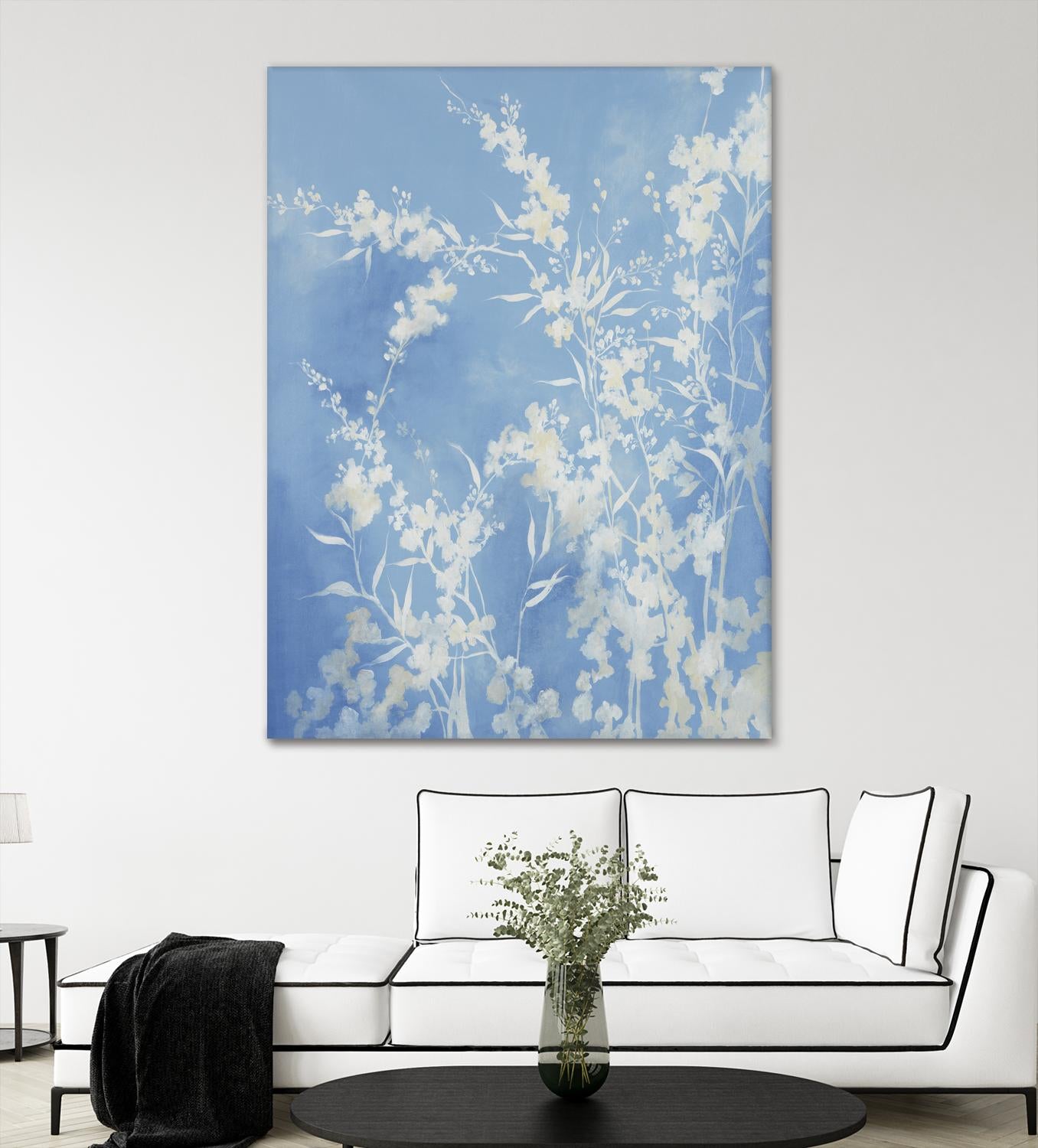 Prideful Petals by Daleno Art on GIANT ART - blue botanical leafs