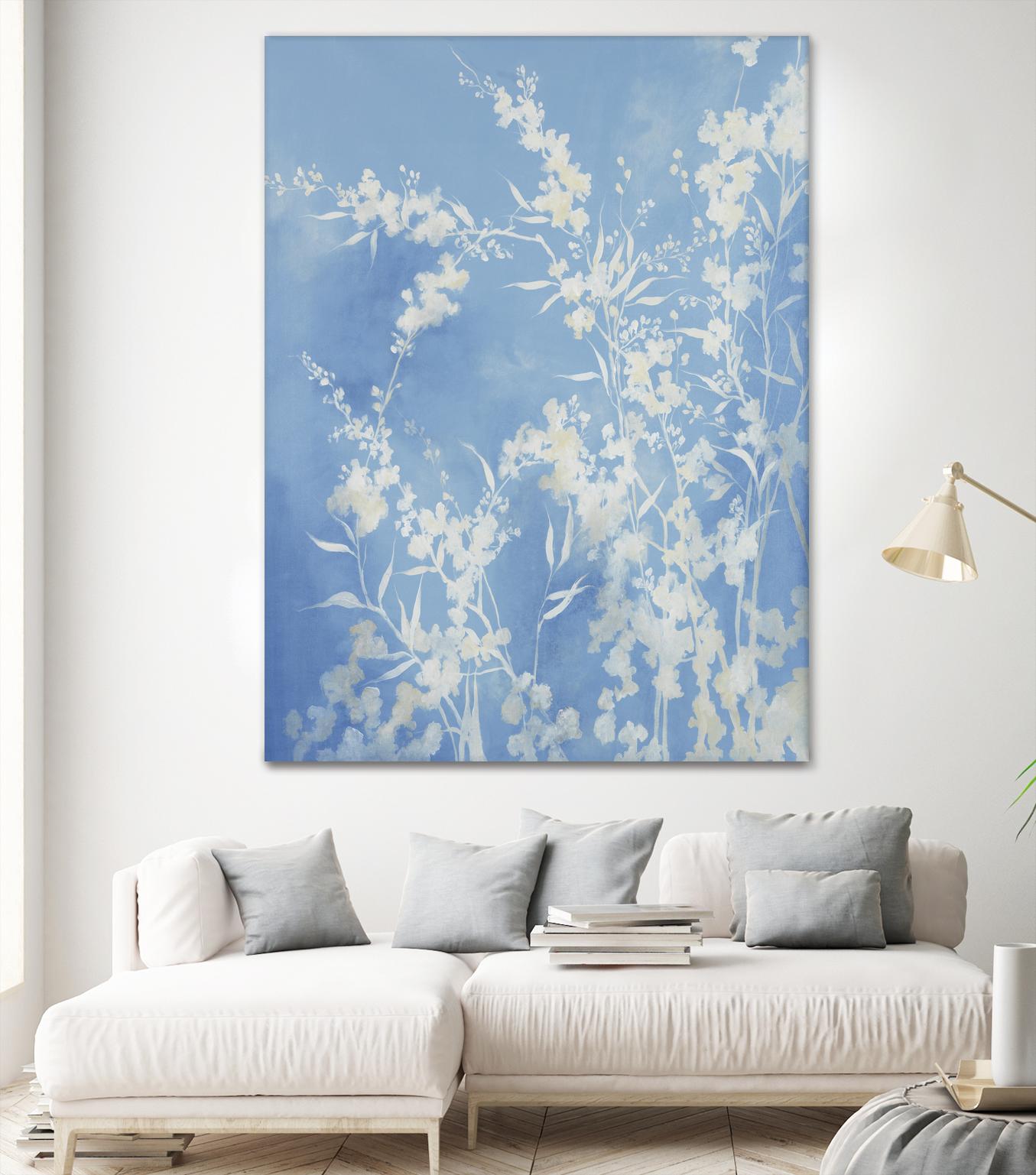 Prideful Petals by Daleno Art on GIANT ART - blue botanical leafs