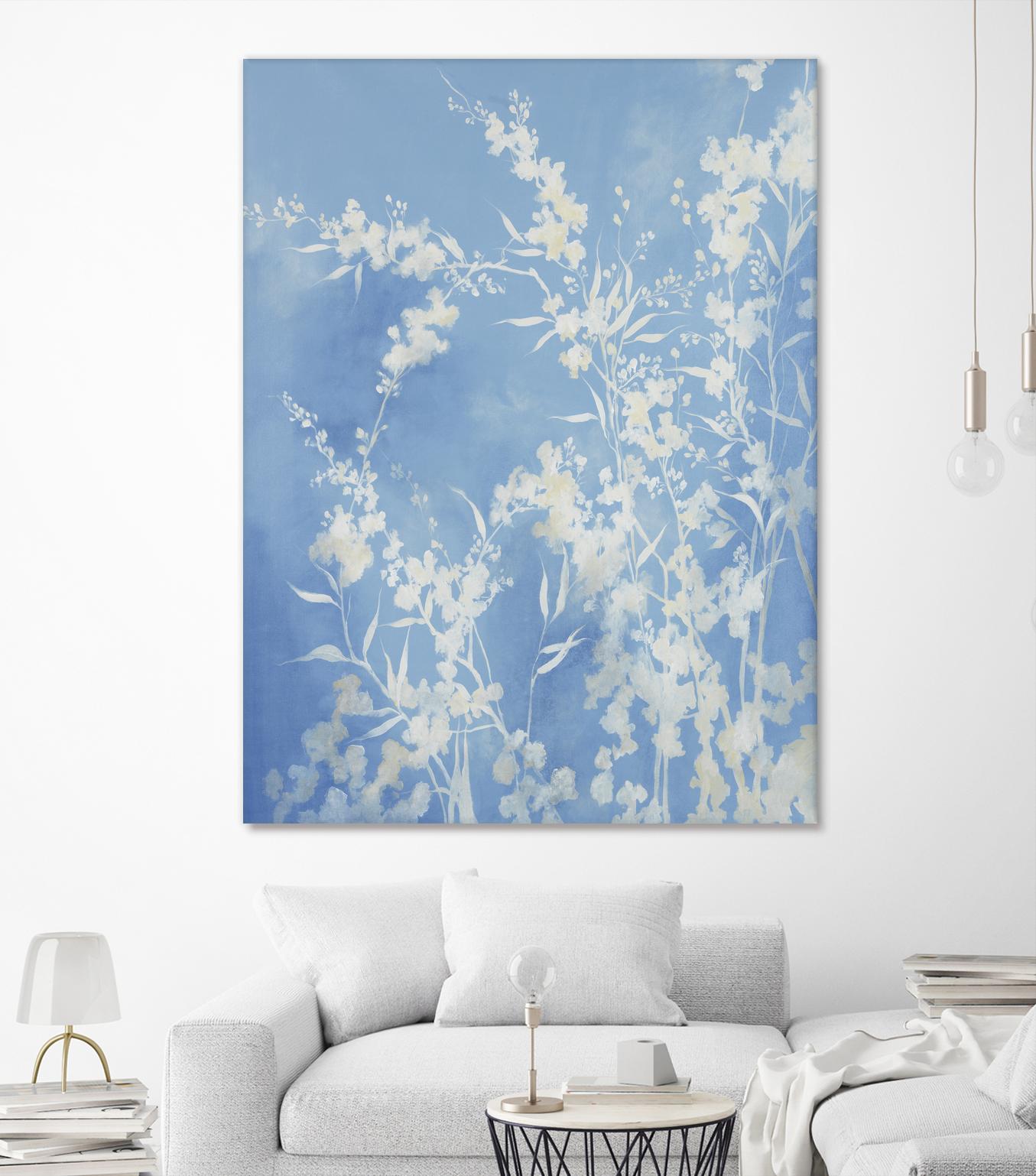 Prideful Petals by Daleno Art on GIANT ART - blue botanical leafs