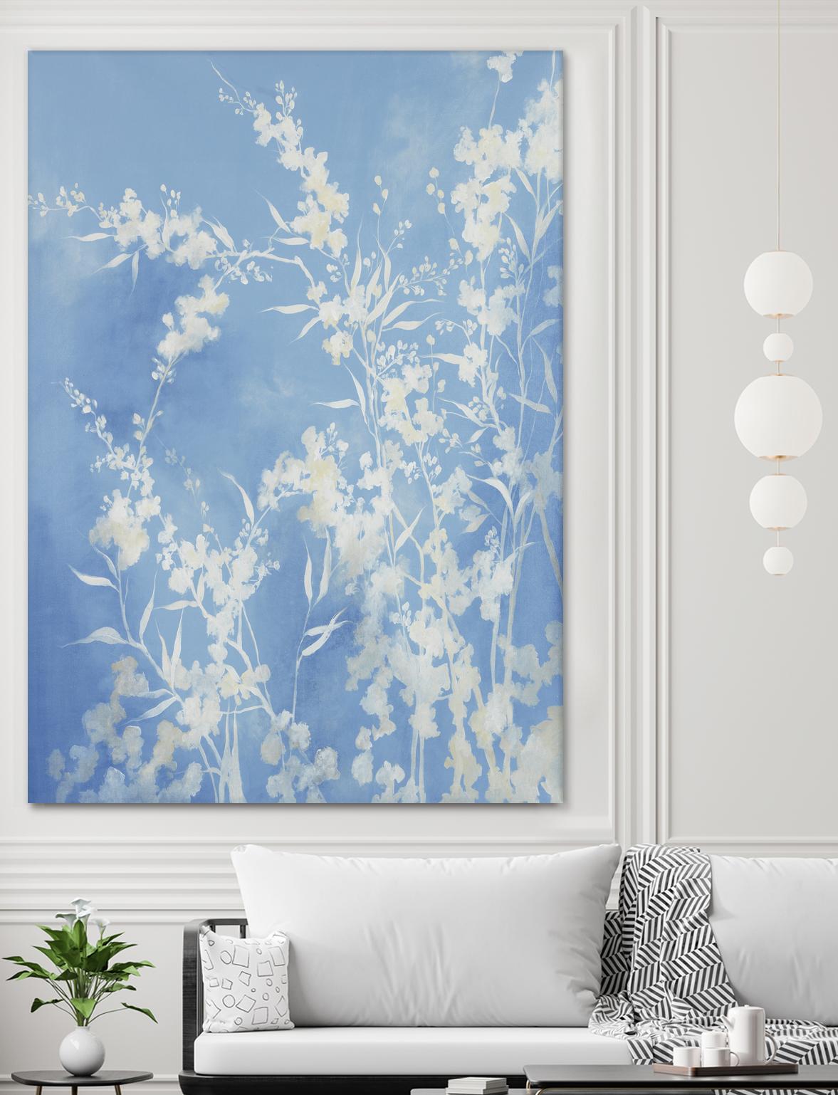 Prideful Petals by Daleno Art on GIANT ART - blue botanical leafs