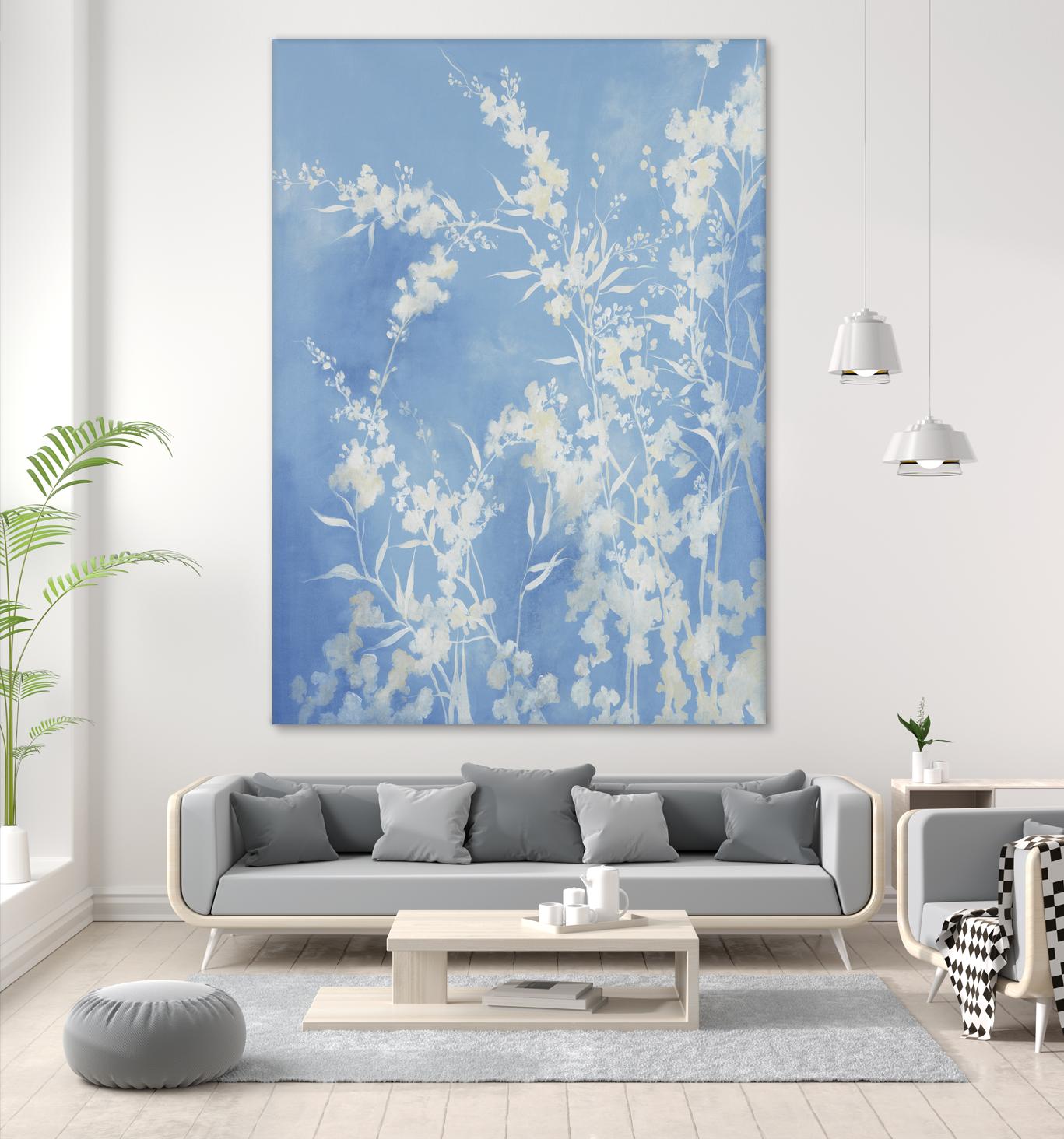 Prideful Petals by Daleno Art on GIANT ART - blue botanical leafs