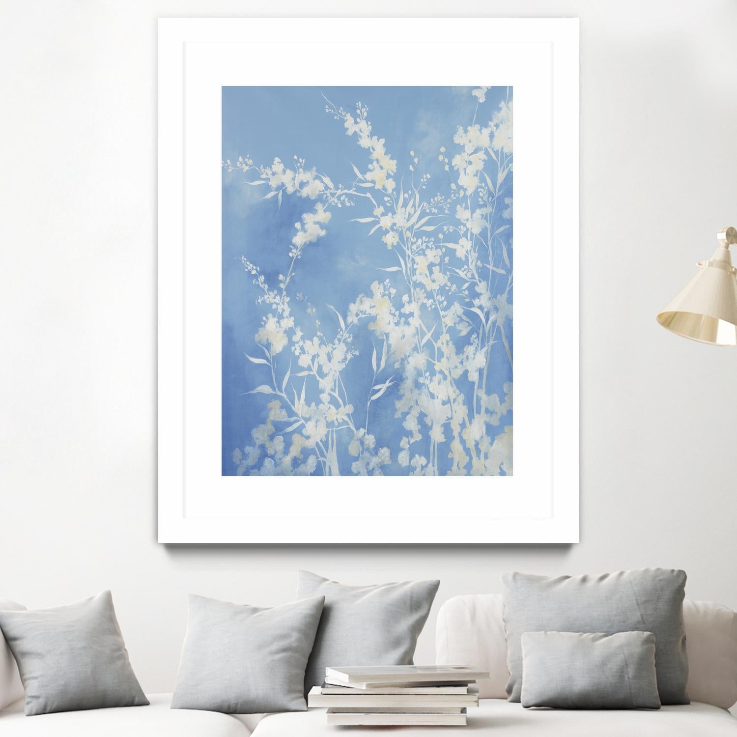 Prideful Petals by Daleno Art on GIANT ART - blue botanical leafs