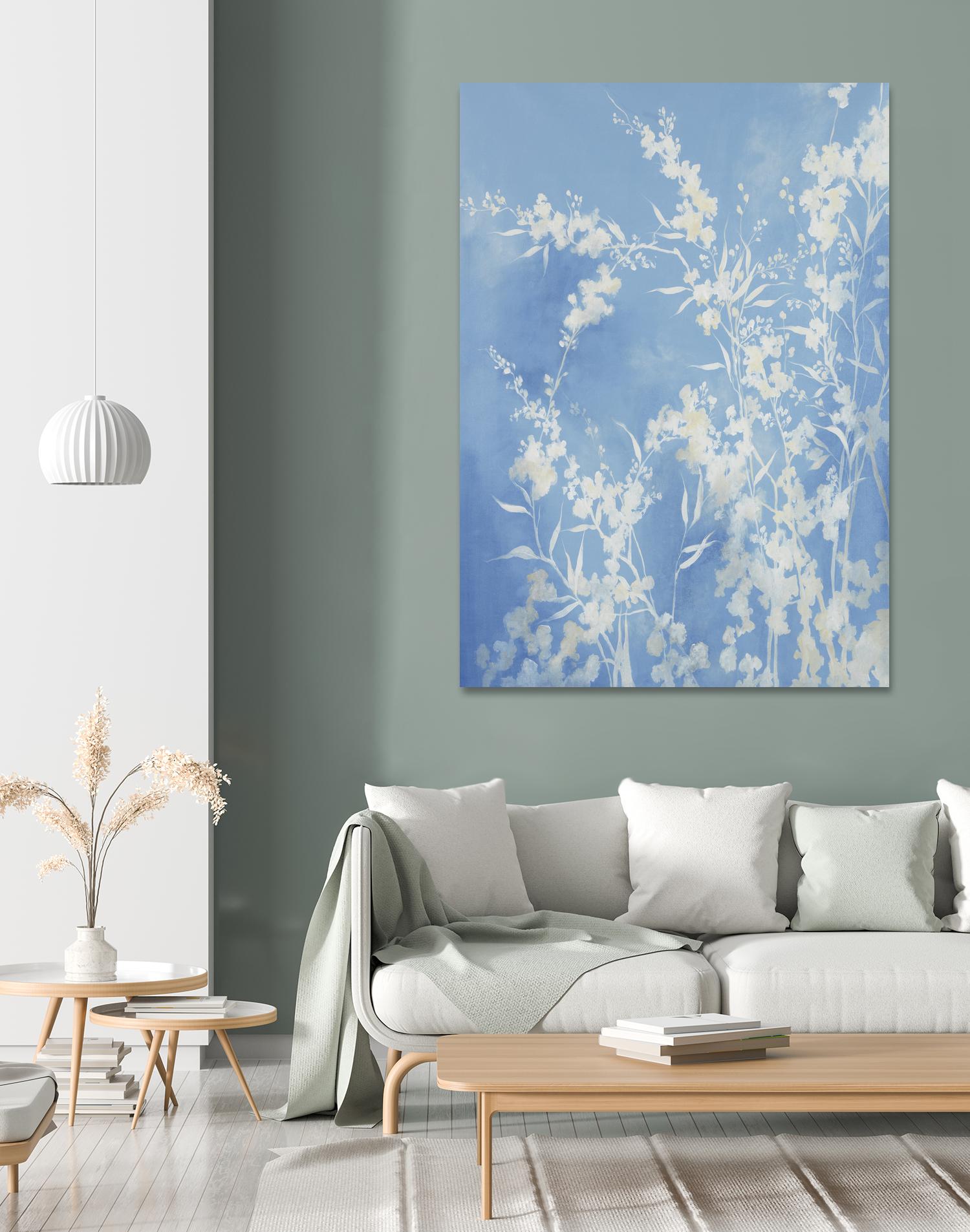 Prideful Petals by Daleno Art on GIANT ART - blue botanical leafs