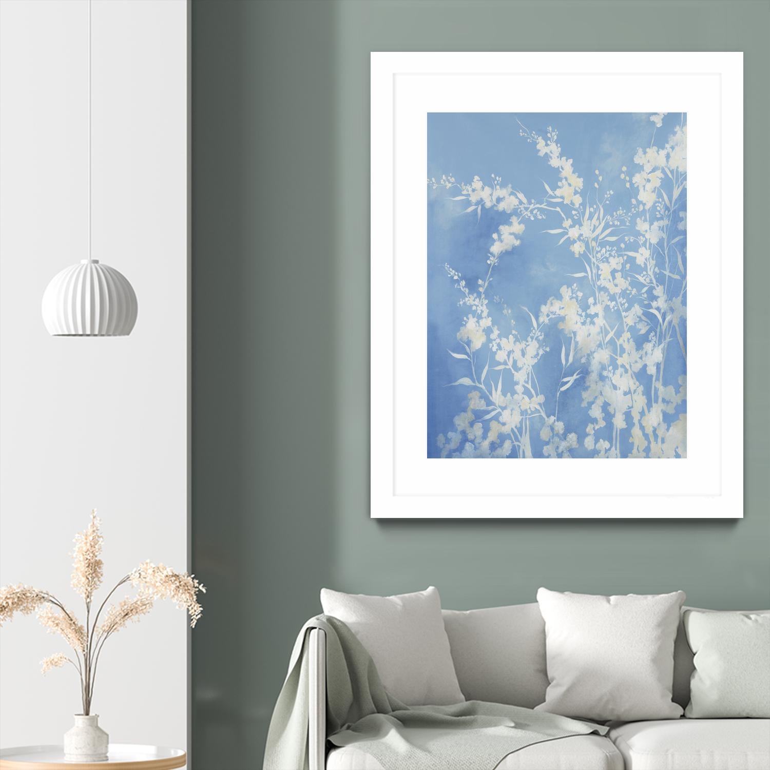 Prideful Petals by Daleno Art on GIANT ART - blue botanical leafs