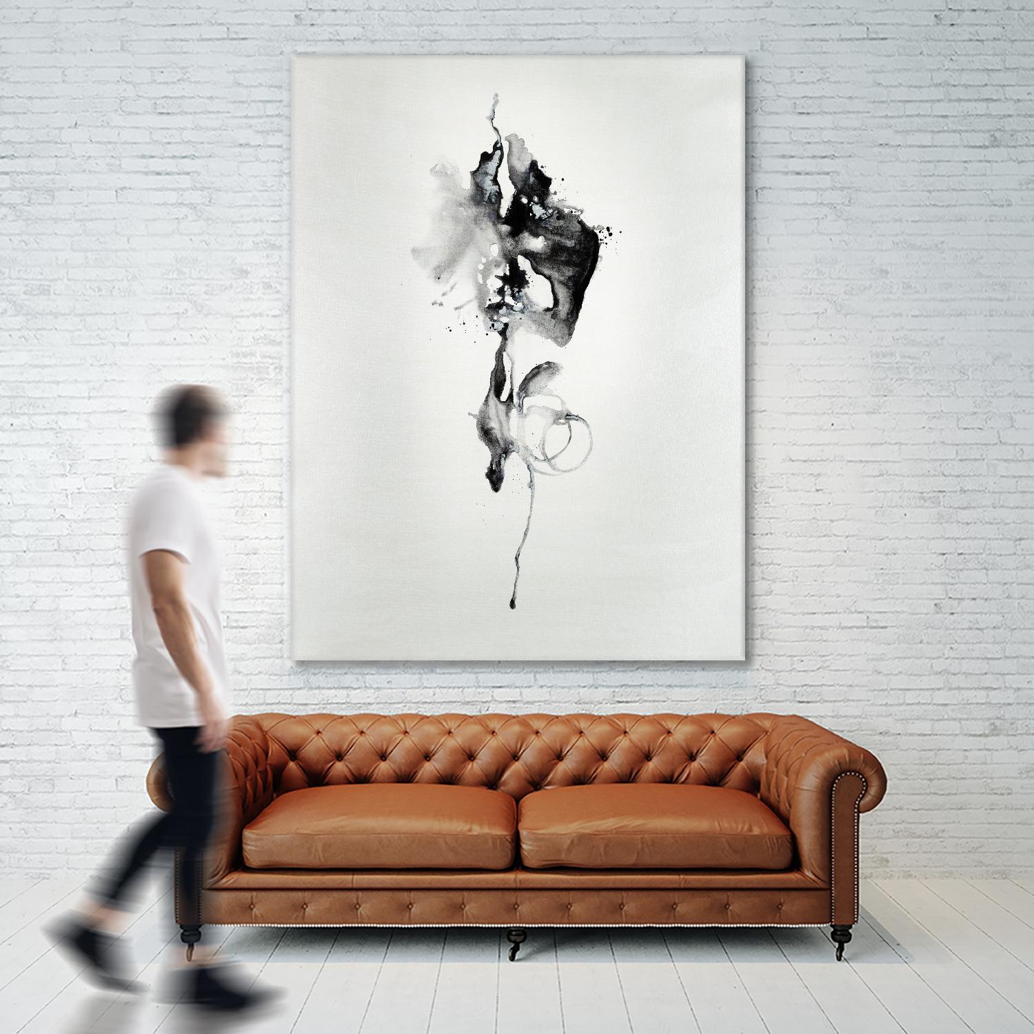 Smokey I by Daleno Art on GIANT ART - white black&white abstrait 