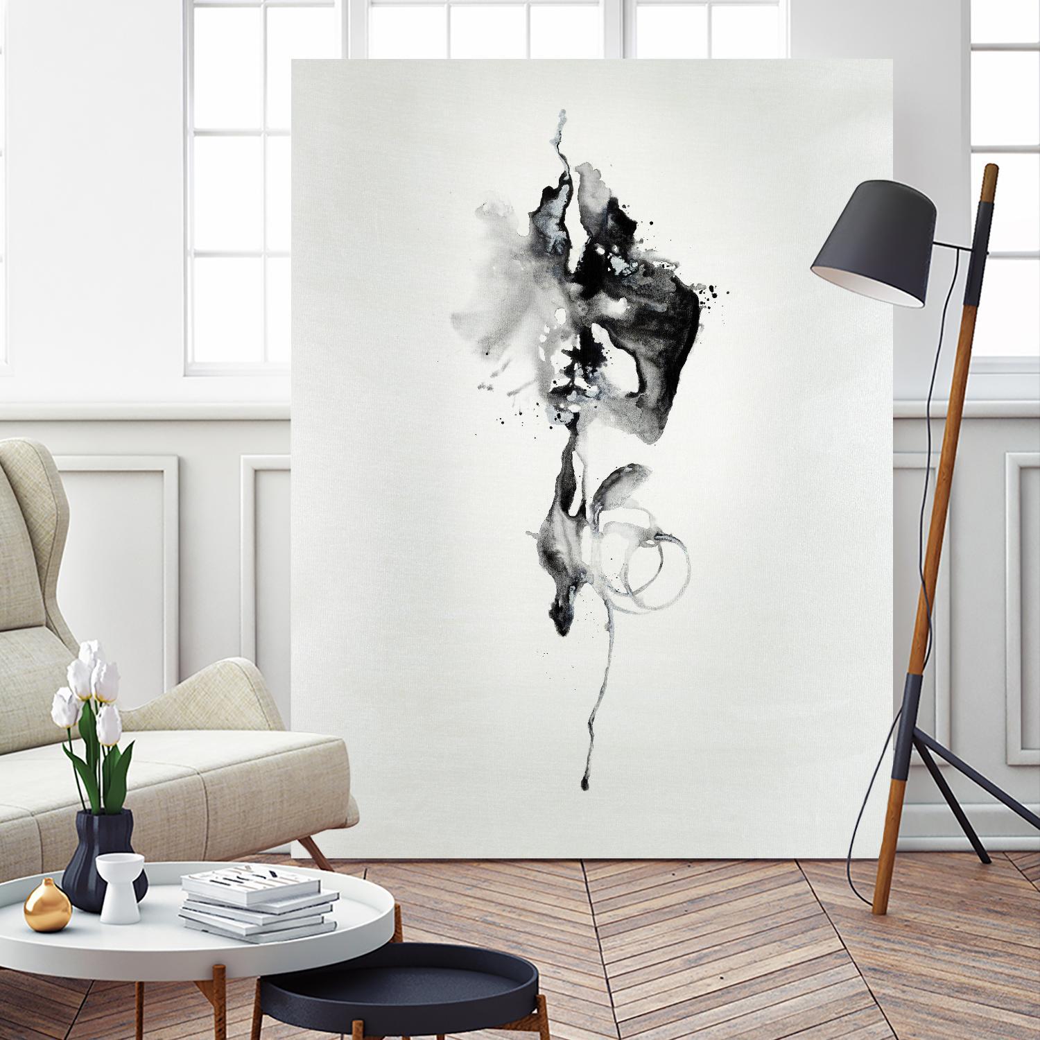 Smokey I by Daleno Art on GIANT ART - white black&white abstrait 