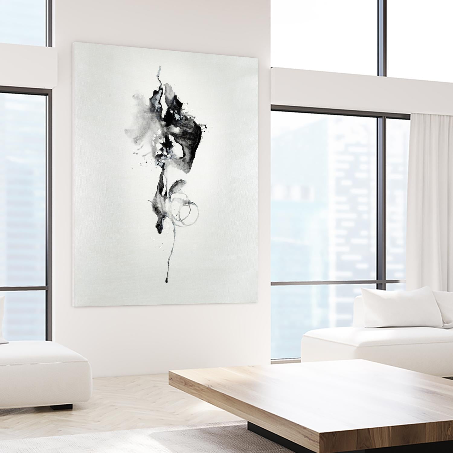 Smokey I by Daleno Art on GIANT ART - white black&white abstrait 