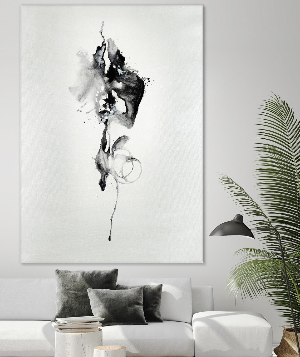 Smokey I by Daleno Art on GIANT ART - white black&white abstrait 