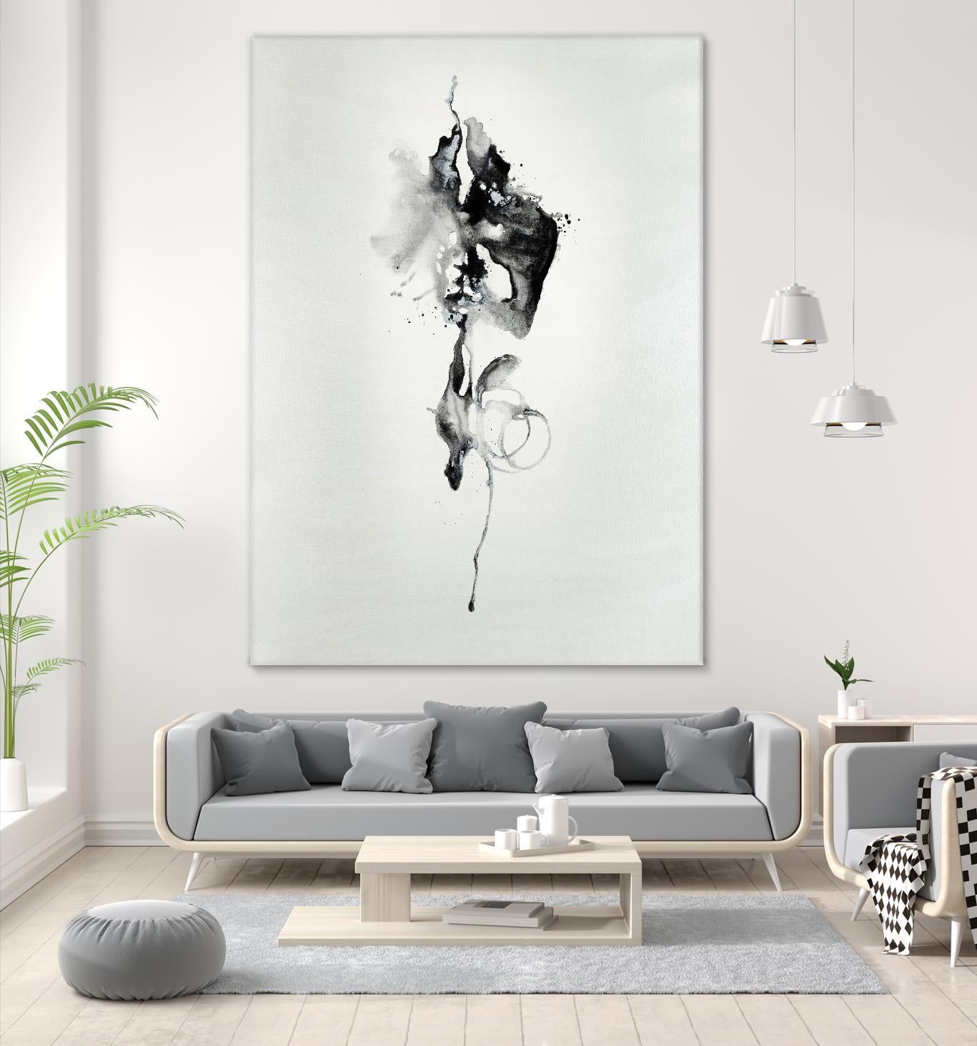 Smokey I by Daleno Art on GIANT ART - white black&white abstrait 