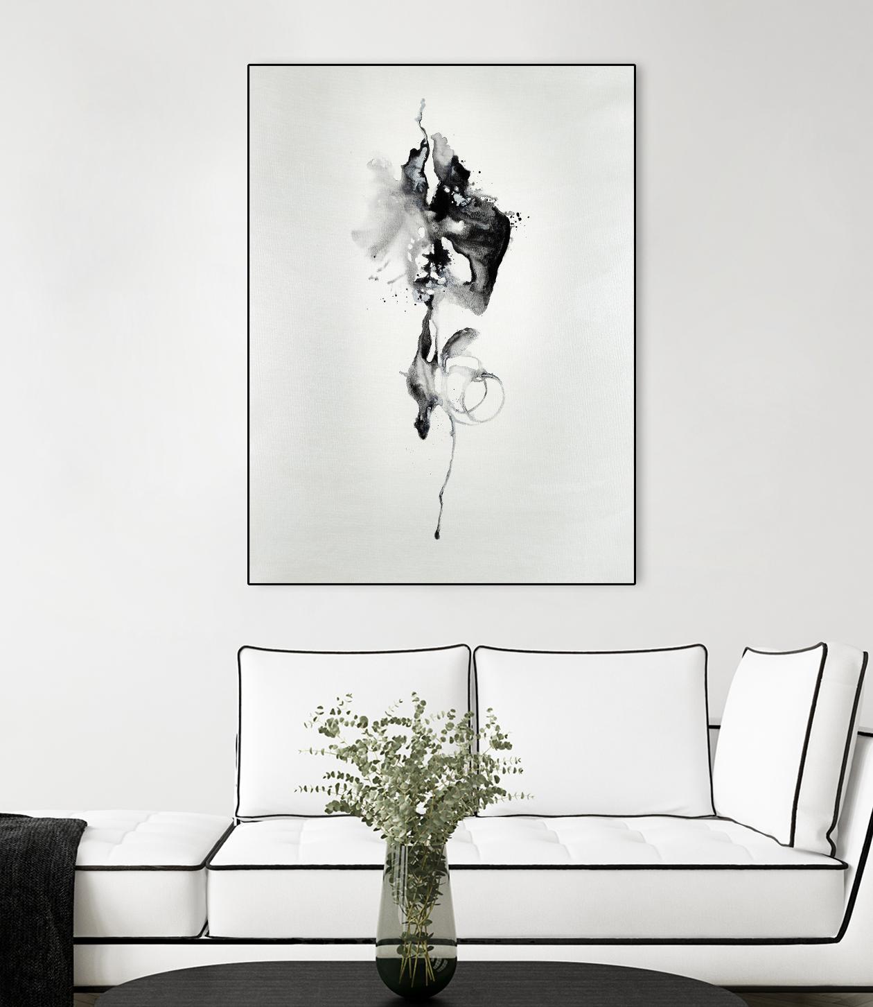 Smokey I by Daleno Art on GIANT ART - white black&white abstrait 