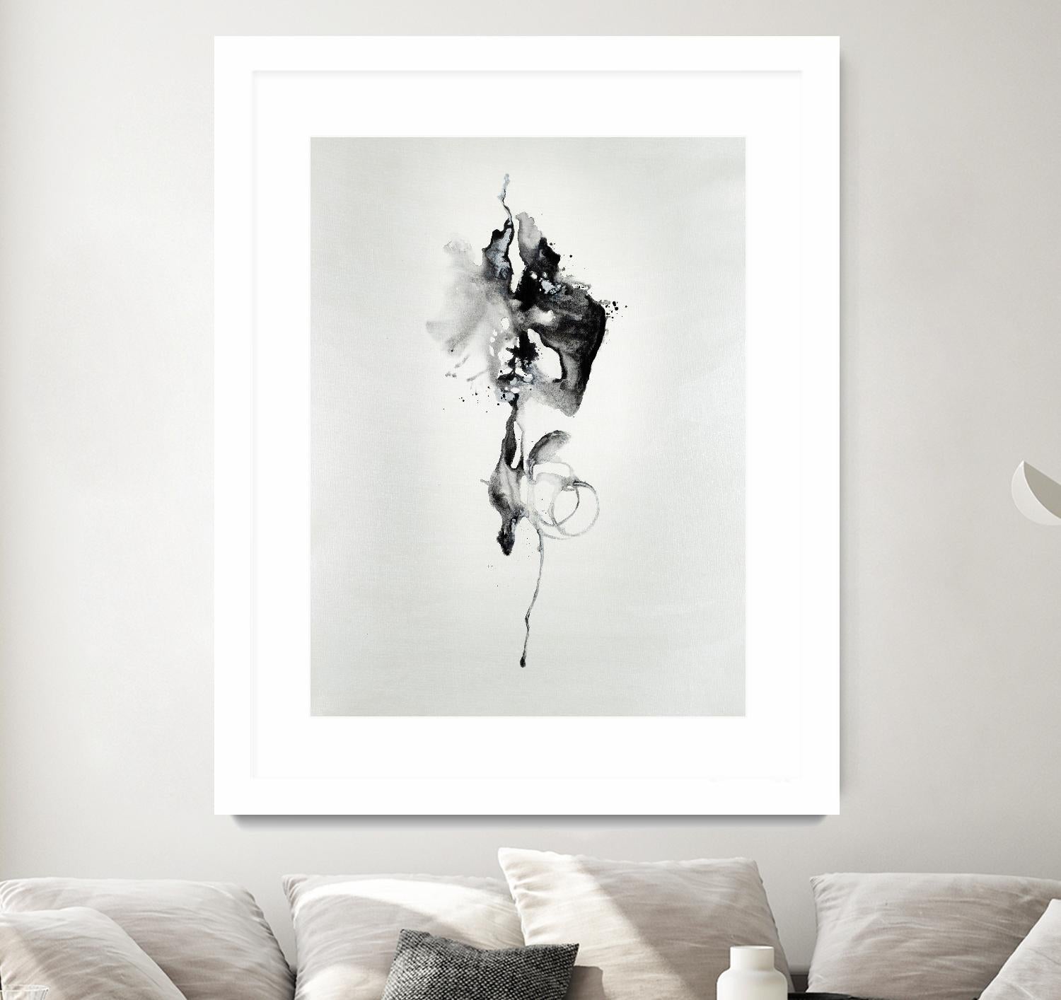 Smokey I by Daleno Art on GIANT ART - white black&white abstrait 