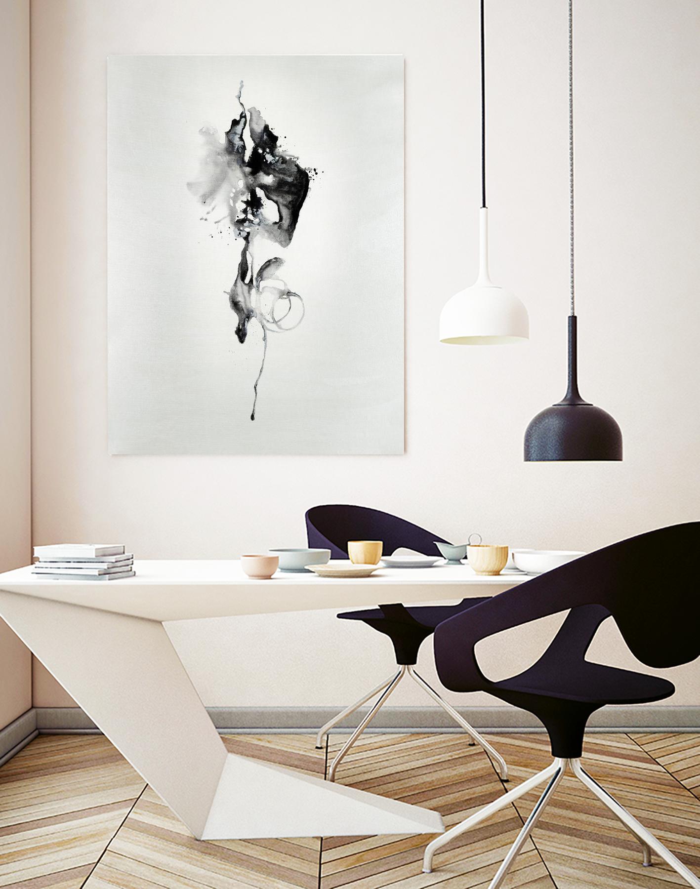Smokey I by Daleno Art on GIANT ART - white black&white abstrait 