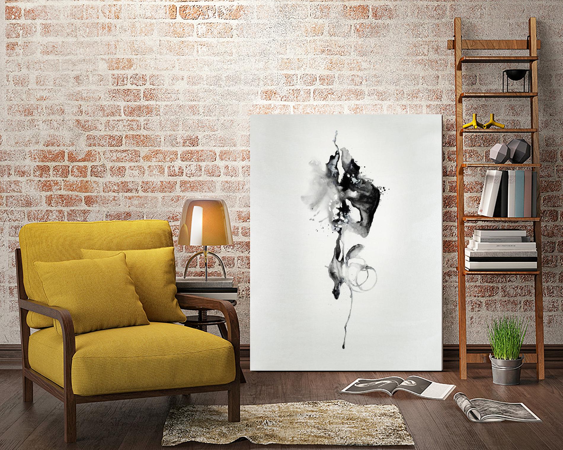 Smokey I by Daleno Art on GIANT ART - white black&white abstrait 