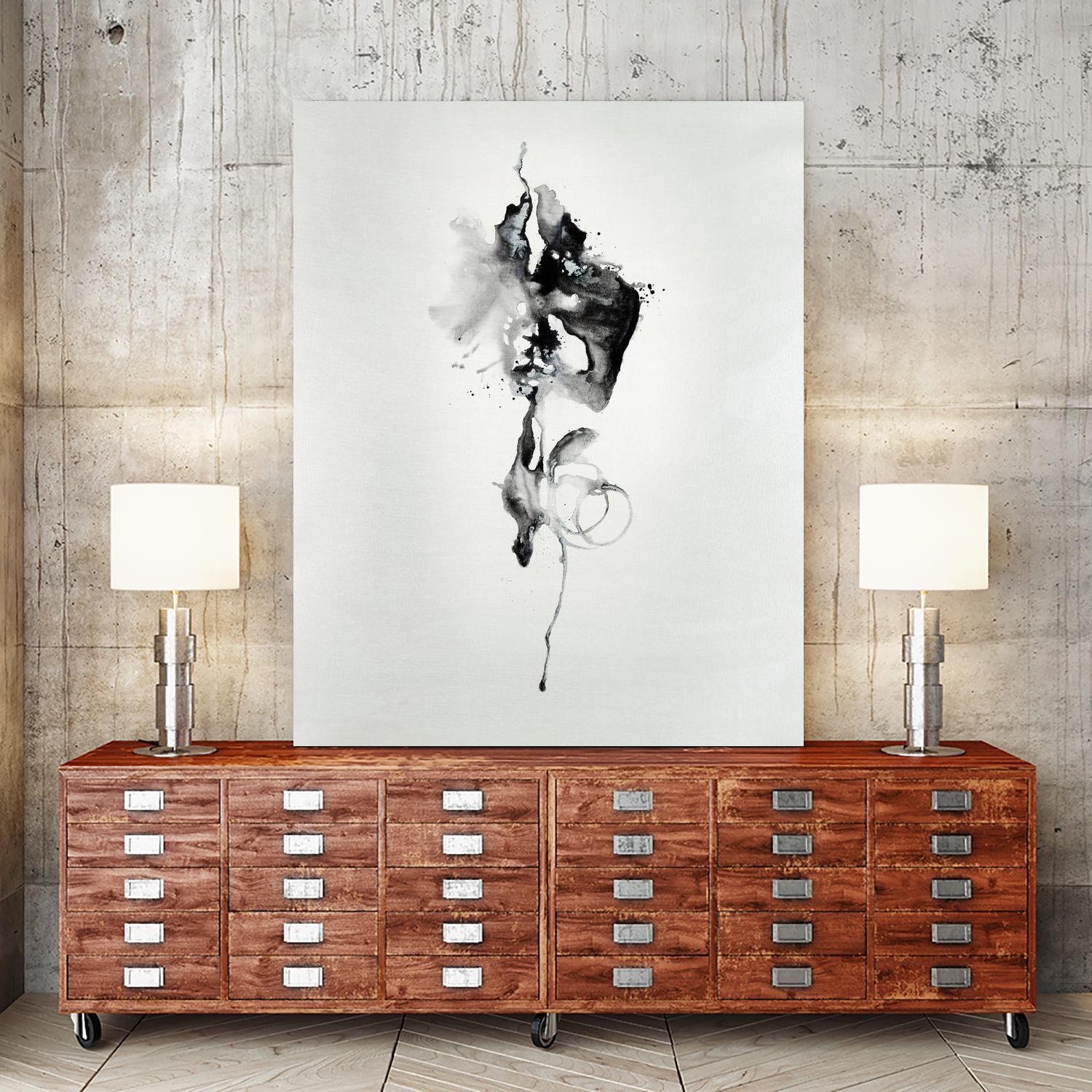 Smokey I by Daleno Art on GIANT ART - white black&white abstrait 