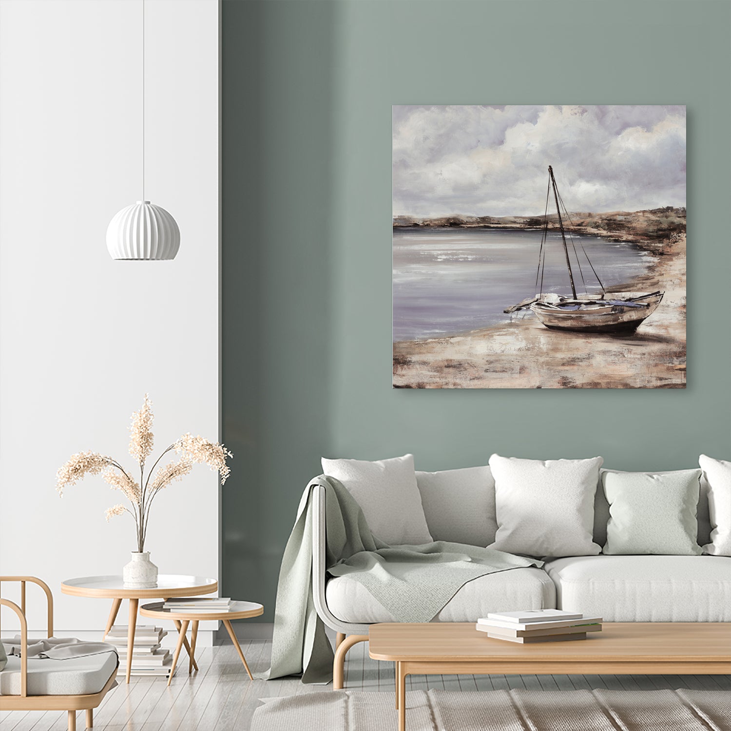 Patching for Summer by Daleno Art on GIANT ART - grey coastal