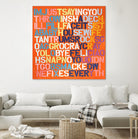 Cray Cray by Daleno Art on GIANT ART - orange abstract writing