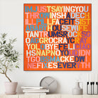 Cray Cray by Daleno Art on GIANT ART - orange abstract writing
