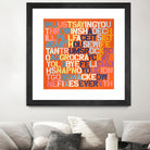 Cray Cray by Daleno Art on GIANT ART - orange abstract writing