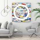 Smoke Circus IV by Daleno Art on GIANT ART - red patterns  abstrait 