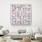 Gorgeous Crowd by Daleno Art on GIANT ART - red abstract