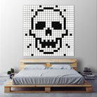 Crossed my Mind by Daleno Art on GIANT ART - white black&white skeleton 