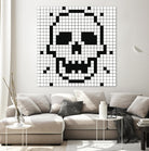 Crossed my Mind by Daleno Art on GIANT ART - white black&white skeleton 