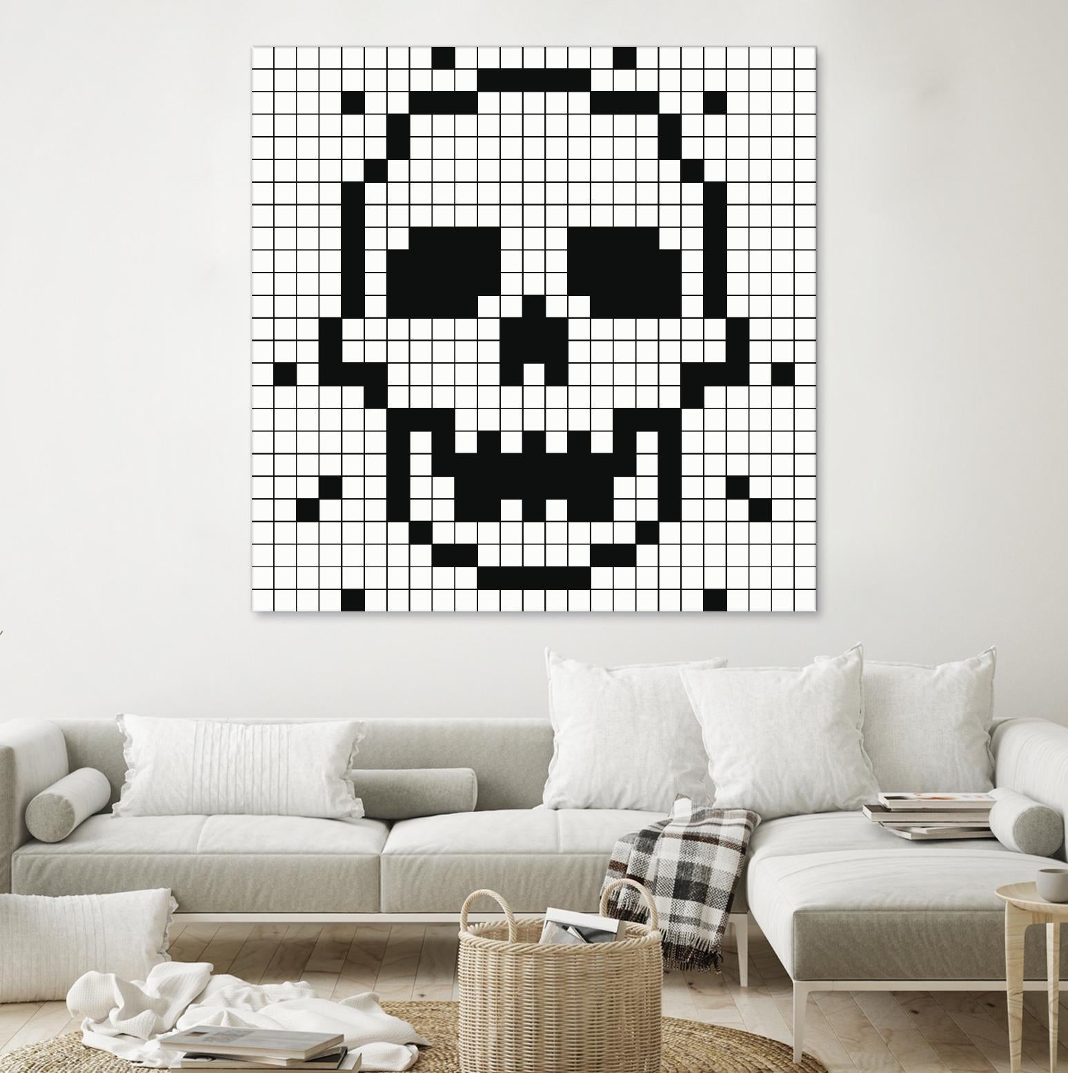 Crossed my Mind by Daleno Art on GIANT ART - white black&white skeleton 