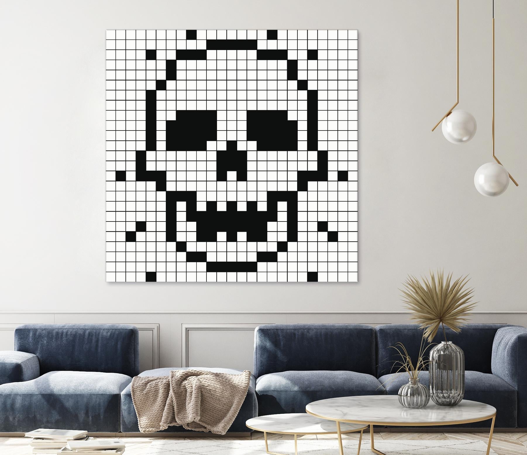 Crossed my Mind by Daleno Art on GIANT ART - white black&white skeleton 