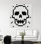 Crossed my Mind by Daleno Art on GIANT ART - white black&white skeleton 